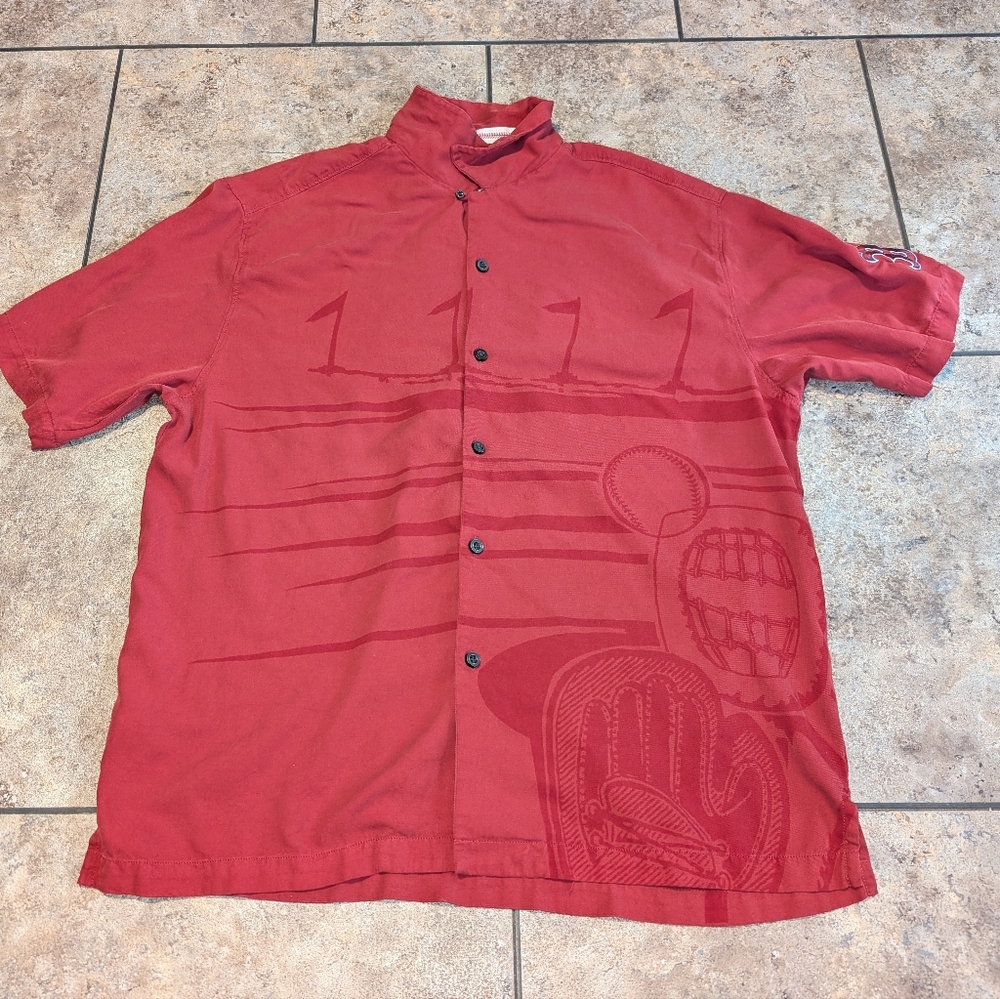 Tommy Bahama All Over Print Baseball Red Sox Men's Large
